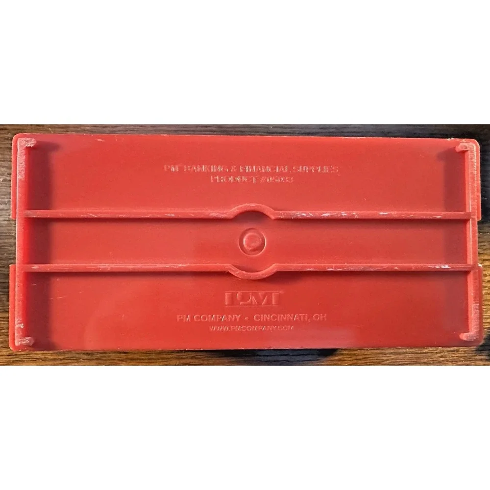 $25 Dollar Penny Holders - Red/Hard Plastic Tray - Excellent Condition